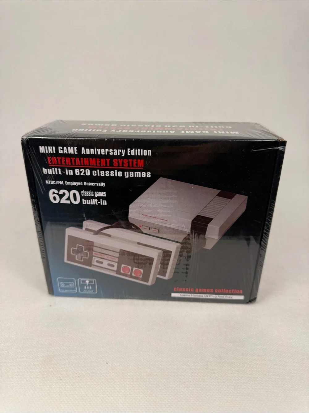 Mini Game Anniversary Edition Console 620 Games Dual Handle Plug Play AV-OUT NEW